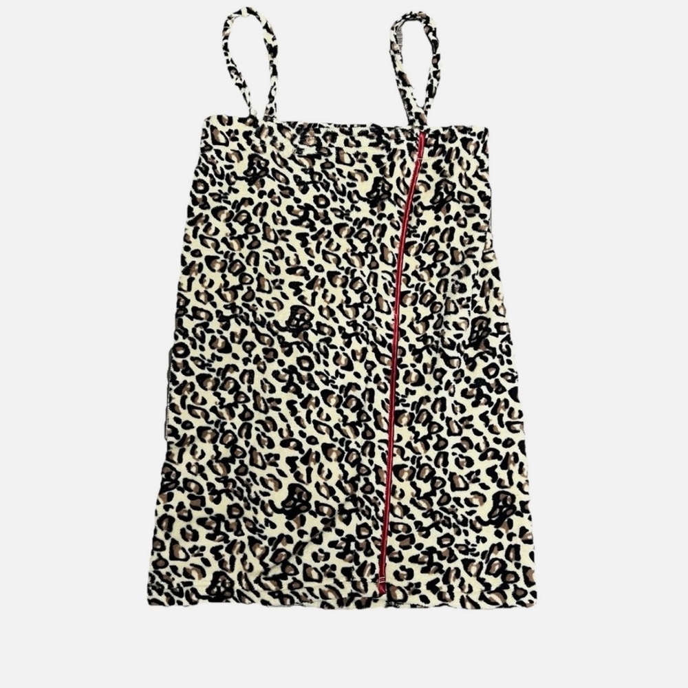 Soft & Cuddly Leopard Print After Bath Wrap XL Swim Cover Up Plush Robe